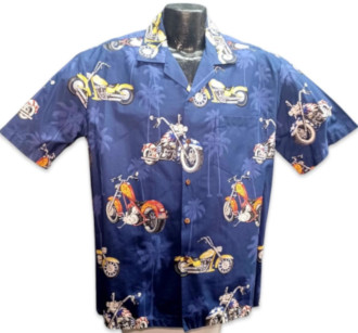 Black Sportsfishing Hawaiian Shirt 100% Cotton by Santiki
